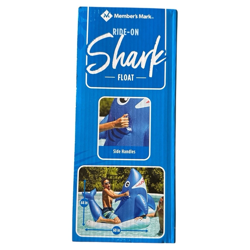 Member's Mark Oversized SHARK Ride-On Pool Water Float New In Box - Picture 5 of 6